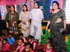 मंत्री श्रीमती लक्ष्मी राजवाड़े ने किया आंगनबाड़ी केंद्र का औचक निरीक्षण