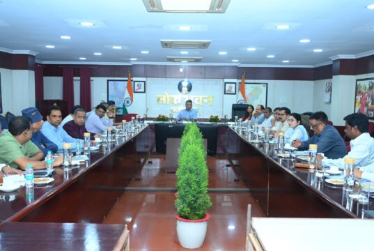 राष्ट्रपति श्रीमती द्रौपदी मुर्मू के छत्तीसगढ़ प्रवास की तैयारियों के संबंध में लोकभवन में बैठक आयोजित