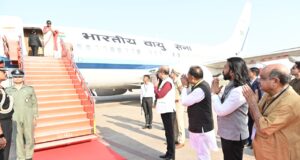 राष्ट्रपति श्रीमती द्रौपदी मुर्मु छत्तीसगढ़ प्रवास के पश्चात रायपुर से हुईं रवाना